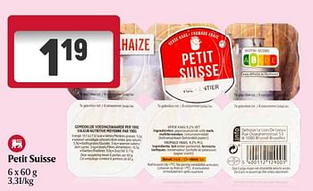 Promotions Petit suisse - Produit Maison - Delhaize - Valide de 11/04/2024 à 17/04/2024 chez Delhaize