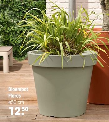 Promoties Bloempot flores - Huismerk - Kwantum - Geldig van 15/04/2024 tot 05/05/2024 bij Kwantum