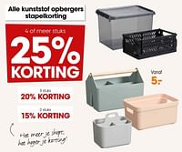 Promoties Kunststof opbergers - Huismerk - Kwantum - Geldig van 15/04/2024 tot 05/05/2024 bij Kwantum
