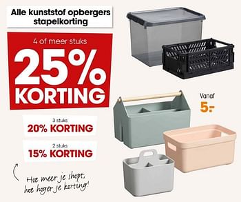 Promoties Kunststof opbergers - Huismerk - Kwantum - Geldig van 15/04/2024 tot 05/05/2024 bij Kwantum
