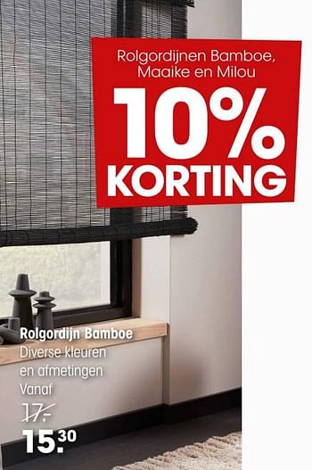 Promotions Rolgordijn bamboe - Produit maison - Kwantum - Valide de 15/04/2024 à 05/05/2024 chez Kwantum