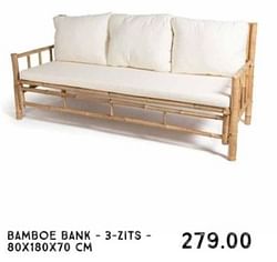 Bamboe bank 3 zits