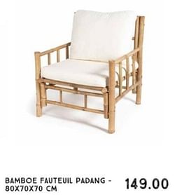 Bamboe fauteuil padang
