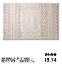 Buitentapijt ethnic beige wit-Huismerk - Xenos