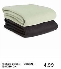 Fleece deken groen-Huismerk - Xenos