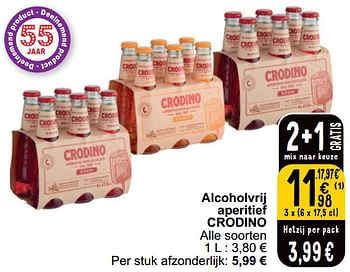 Promotions Alcoholvrij aperitief crodino - Crodino - Valide de 16/04/2024 à 22/04/2024 chez Cora