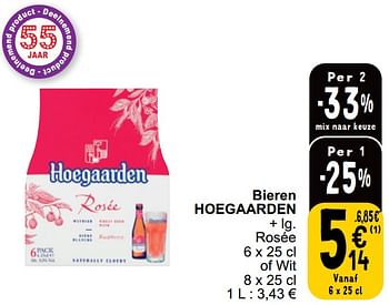 Promotions Bieren hoegaarden - Hoegaarden - Valide de 16/04/2024 à 22/04/2024 chez Cora