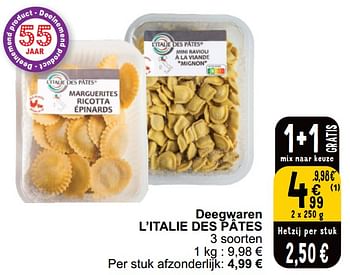 Promotions Deegwaren l`italie des pâtes - L'Italie des Pâtes - Valide de 16/04/2024 à 22/04/2024 chez Cora