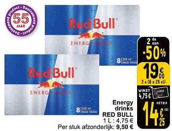 Promotions Energy drinks red bull - Red Bull - Valide de 16/04/2024 à 22/04/2024 chez Cora
