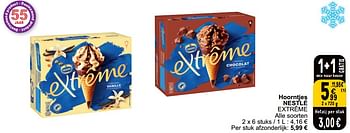 Promoties Hoorntjes nestlé extrême - Nestlé - Geldig van 16/04/2024 tot 22/04/2024 bij Cora