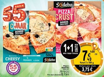 Promotions Pizza`s sodebo crust - Sodebo - Valide de 16/04/2024 à 22/04/2024 chez Cora