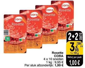 Promoties Rosette cora - Huismerk - Cora - Geldig van 16/04/2024 tot 22/04/2024 bij Cora