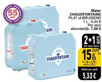 Promotions Water chaudfontaine plat of bruisend - Chaudfontaine - Valide de 16/04/2024 à 22/04/2024 chez Cora