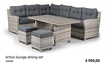 Promoties Artico lounge dining set - Tierra Outdoor - Geldig van 25/03/2024 tot 12/05/2024 bij Europoint