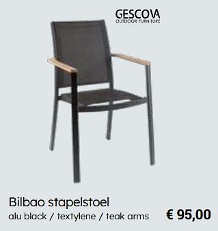 Promotions Bilbao stapelstoel - Gescova Outdoor Living - Valide de 25/03/2024 à 12/05/2024 chez Europoint