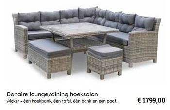 Promotions Bonaire lounge-dining hoeksalon - Tierra Outdoor - Valide de 25/03/2024 à 12/05/2024 chez Europoint