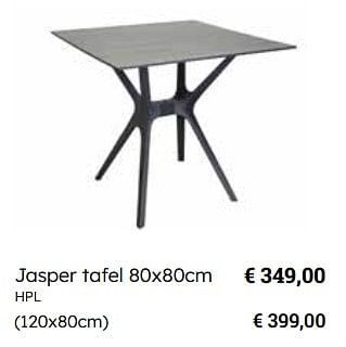 Promotions Jasper tafel - Produit Maison - Europoint - Valide de 25/03/2024 à 12/05/2024 chez Europoint