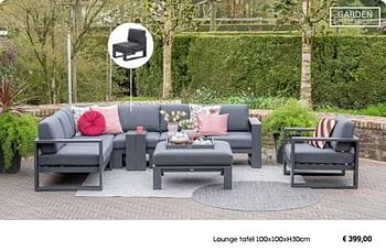 Promoties Lounge tafel - Garden Impressions - Geldig van 25/03/2024 tot 12/05/2024 bij Europoint
