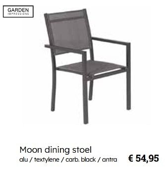 Promotions Moon dining stoel - Garden Impressions - Valide de 25/03/2024 à 12/05/2024 chez Europoint