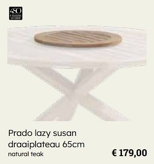 Promoties Prado lazy susan draaiplateau - 4 Seasons outdoor - Geldig van 25/03/2024 tot 12/05/2024 bij Europoint