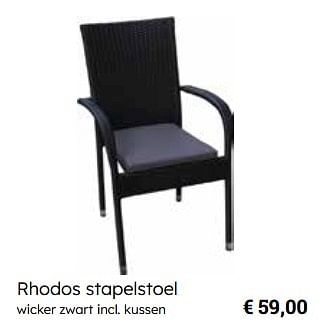 Promotions Rhodos stapelstoel - Produit Maison - Europoint - Valide de 25/03/2024 à 12/05/2024 chez Europoint