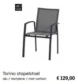 Promoties Torino stapelstoel - 4 Seasons outdoor - Geldig van 25/03/2024 tot 12/05/2024 bij Europoint
