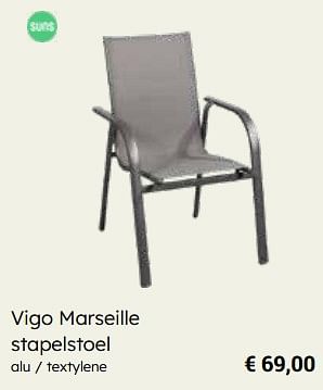 Promoties Vigo marseille stapelstoel - Suns - Geldig van 25/03/2024 tot 12/05/2024 bij Europoint