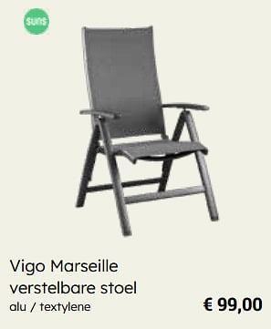 Promotions Vigo marseille verstelbare stoel - Suns - Valide de 25/03/2024 à 12/05/2024 chez Europoint