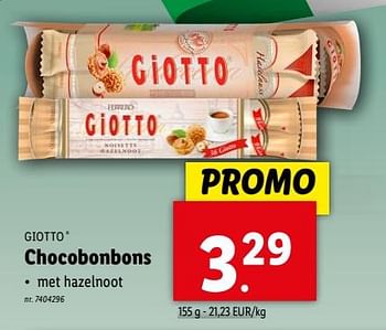 Promotions Chocobonbons - Giotto - Valide de 17/04/2024 à 23/04/2024 chez Lidl