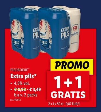 Promotions Extra pils - Piedbœuf - Valide de 17/04/2024 à 23/04/2024 chez Lidl