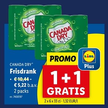 Promotions Frisdrank - Canada Dry - Valide de 17/04/2024 à 23/04/2024 chez Lidl