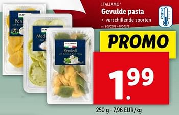 Promotions Gevulde pasta - Italiamo - Valide de 17/04/2024 à 23/04/2024 chez Lidl