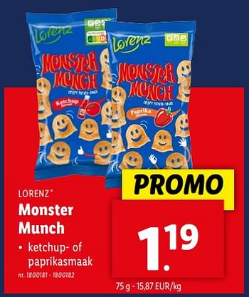 Promotions Monster munch - lorenz - Valide de 17/04/2024 à 23/04/2024 chez Lidl