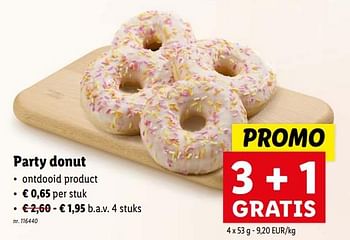 Promotions Party donut - Produit maison - Lidl - Valide de 17/04/2024 à 23/04/2024 chez Lidl