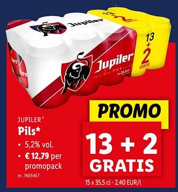 Promoties Pils - Jupiler - Geldig van 17/04/2024 tot 23/04/2024 bij Lidl
