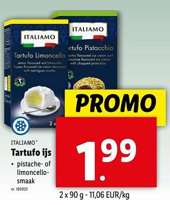 Promotions Tartufo ijs - Italiamo - Valide de 17/04/2024 à 23/04/2024 chez Lidl