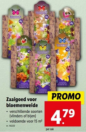 Promoties Zaaigoed voor bloemenweide - Huismerk - Lidl - Geldig van 17/04/2024 tot 23/04/2024 bij Lidl