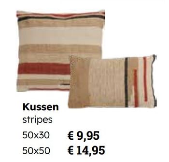 Promotions Kussen stripes - Produit Maison - Europoint - Valide de 25/03/2024 à 12/05/2024 chez Europoint