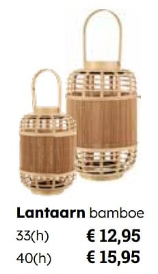 Promotions Lantaarn bamboe - Produit Maison - Europoint - Valide de 25/03/2024 à 12/05/2024 chez Europoint