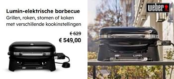 Promotions Lumin-elektrische barbecue - Weber - Valide de 25/03/2024 à 12/05/2024 chez Europoint