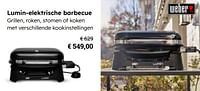 Lumin-elektrische barbecue-Weber