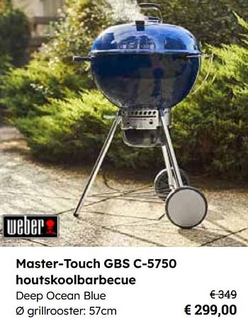 Promoties Master touch gbs c-5750 houtskoolbarbecue - Weber - Geldig van 25/03/2024 tot 12/05/2024 bij Europoint