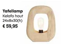 Tafellamp kelafo hout-Huismerk - Europoint
