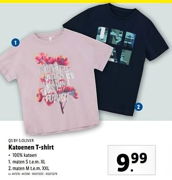 Promoties Katoenen t-shirt - Huismerk - Lidl - Geldig van 17/04/2024 tot 23/04/2024 bij Lidl