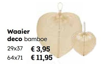 Promotions Waaier deco bamboe - Produit Maison - Europoint - Valide de 25/03/2024 à 12/05/2024 chez Europoint