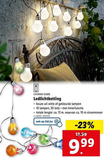 Promotions Ledlichtketting - Livarno - Valide de 17/04/2024 à 23/04/2024 chez Lidl