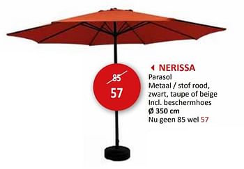 Promotions Nerissa parasol - Produit maison - Weba - Valide de 27/03/2024 à 16/05/2024 chez Weba
