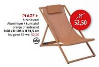 Promoties Plage strandstoel - Huismerk - Weba - Geldig van 27/03/2024 tot 16/05/2024 bij Weba