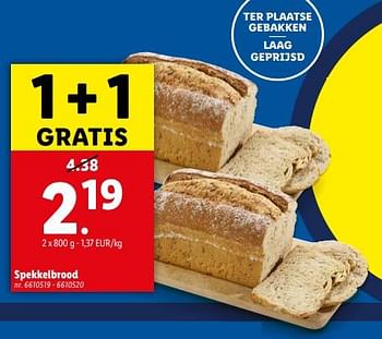 Promoties Spekkelbrood - Huismerk - Lidl - Geldig van 17/04/2024 tot 23/04/2024 bij Lidl