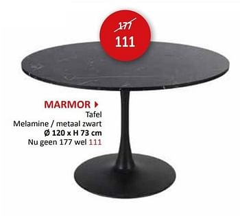 Promotions Marmor tafel - Produit maison - Weba - Valide de 27/03/2024 à 16/05/2024 chez Weba
